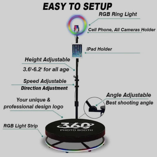 360 Photobooth | 27-32-39 inch Motorized