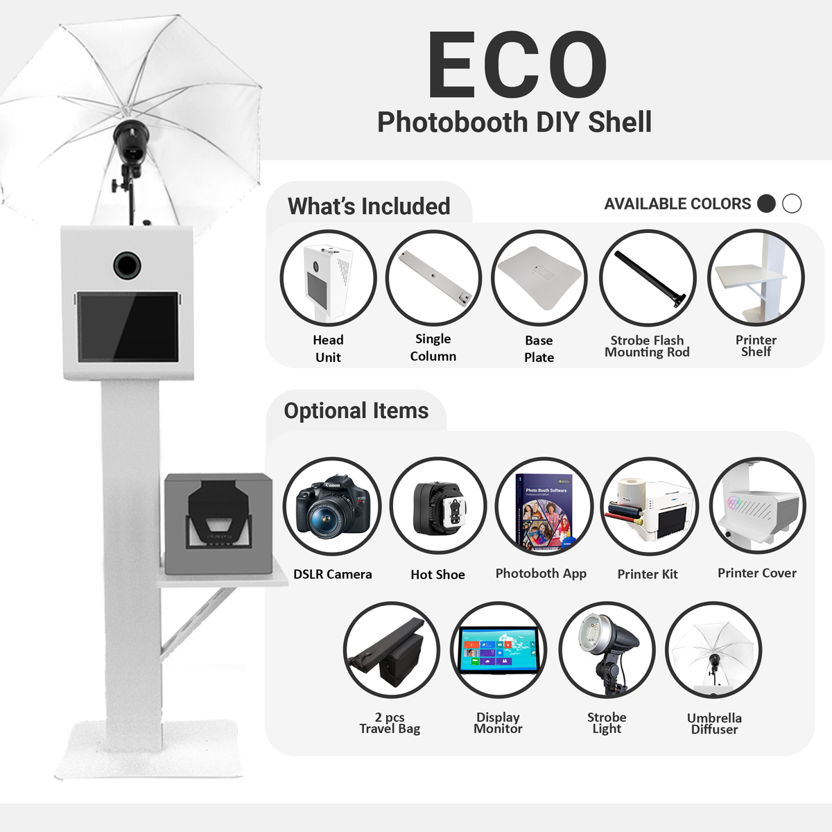 Wooden Photo Booth Shell Eco LED Photobooth DIY Shell - Photobooth City