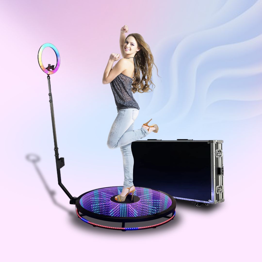 Inifinity Glass 360 Photobooth | 27-32-39 inch Motorized